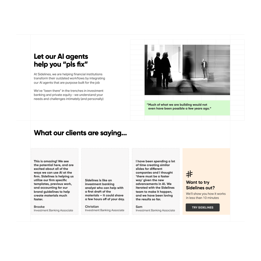 Sidelines project frame 02